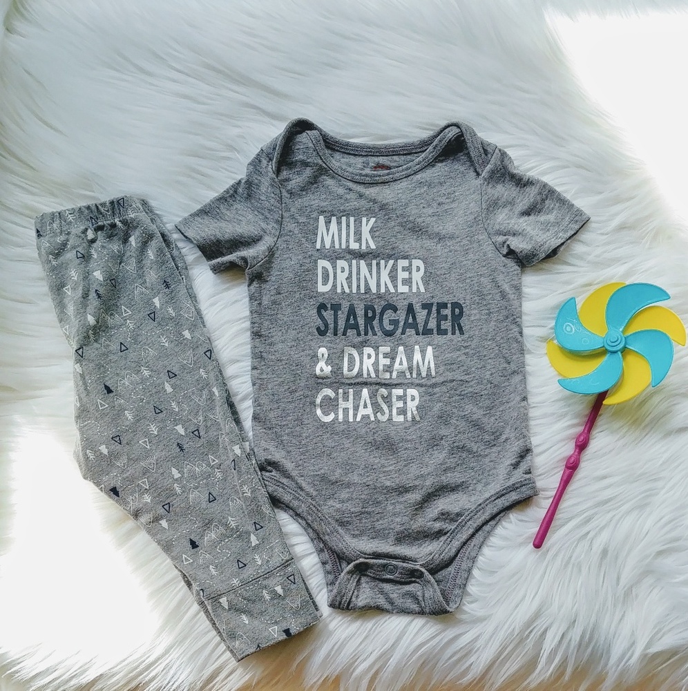 Cat & Jack Cute Gray Onesie